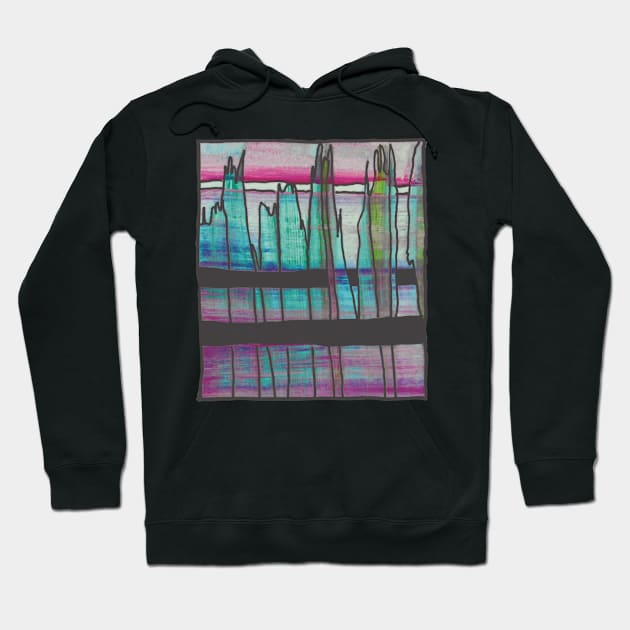 Liminal Space Winter Abstraction Hoodie by BlackArtichoke